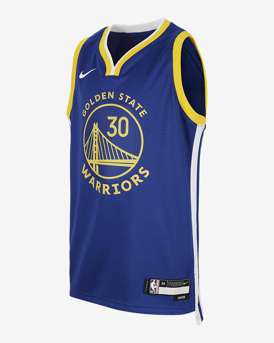 Golden State Warriors 2023 24 Icon Edition Older Kids Nike NBA Swingman Jersey. Nike UK